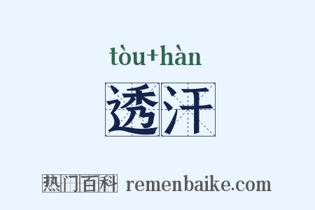 透汗是什么意思的图片